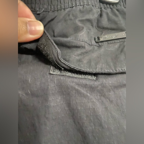 P4- MAISON ARTICLE Black RIPSTOP Cargo Pants - Picture 3 of 8